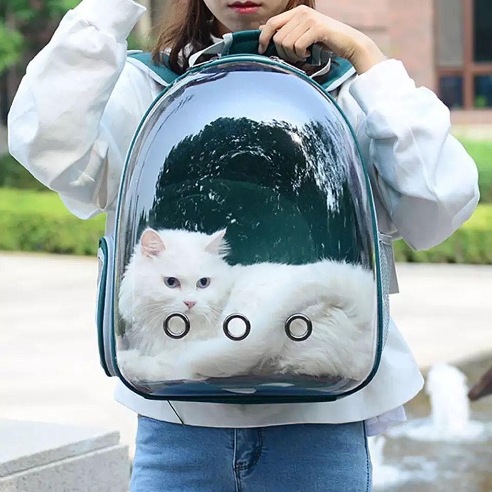 Mochila Bolsa Pet Astronauta Visão Panorâmica com Visor Transparente Cachorro Gato