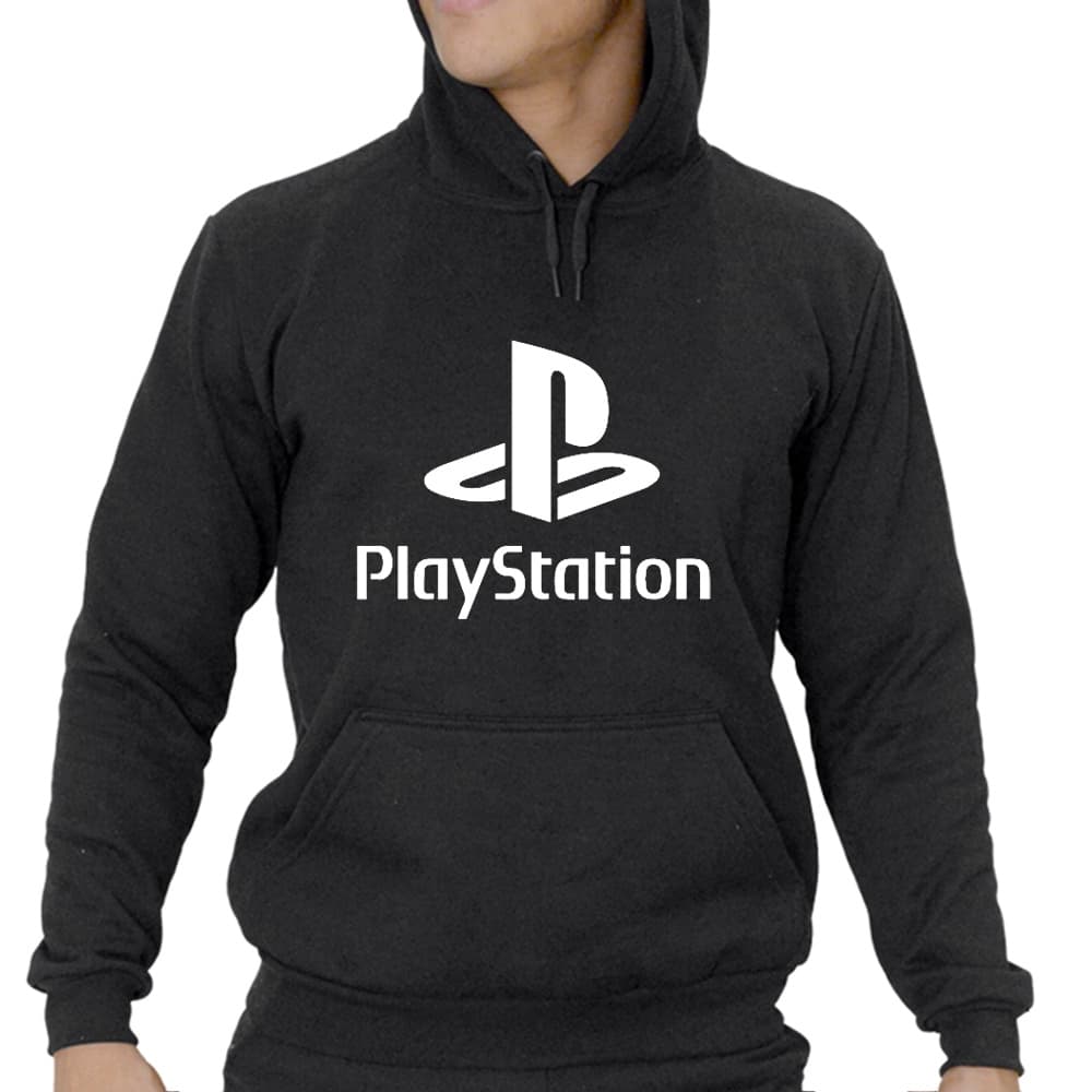 Moletom Masculino Canguru Playstation Sony Flanelado Blusa De Frio Fechado