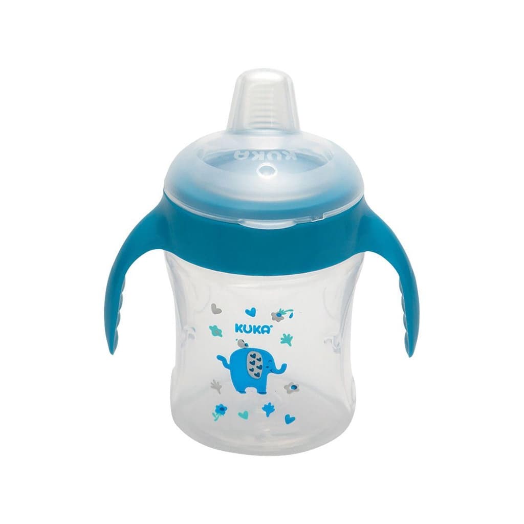 Caneca transição treinamento infantil com alça e bico de silicone 200 ml antivazamento