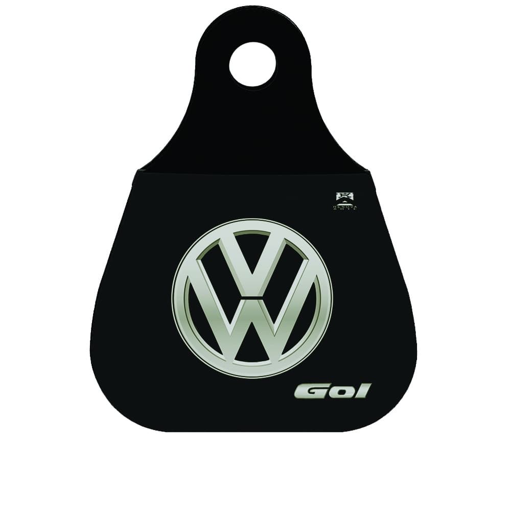 Lixinho lixeira lixo para cambio de carro Volkswagen Logo Prata Gol