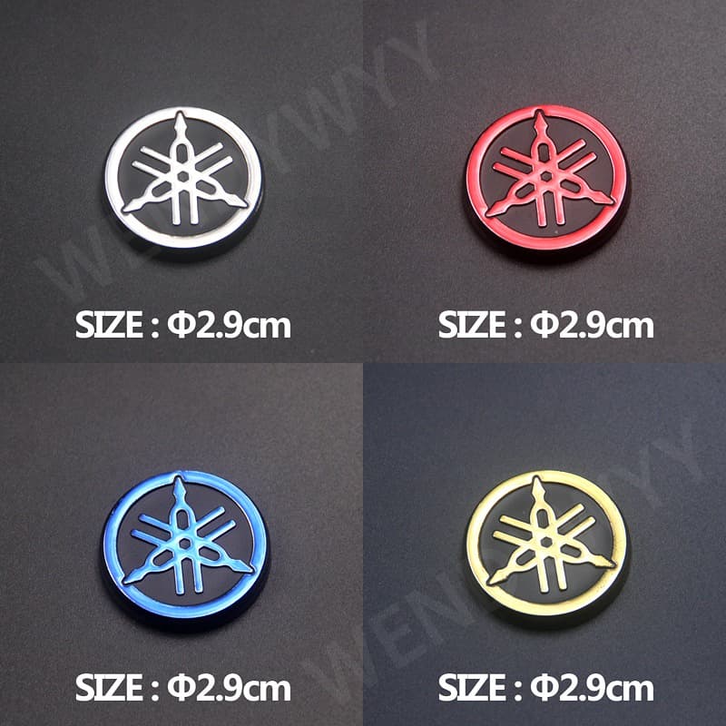 1 Pcs 29mm 3D Levantadas Motocicleta Decalque Do Emblema Tanque Etiqueta Rodada ABS Para YAMAHA (Em Estoque)