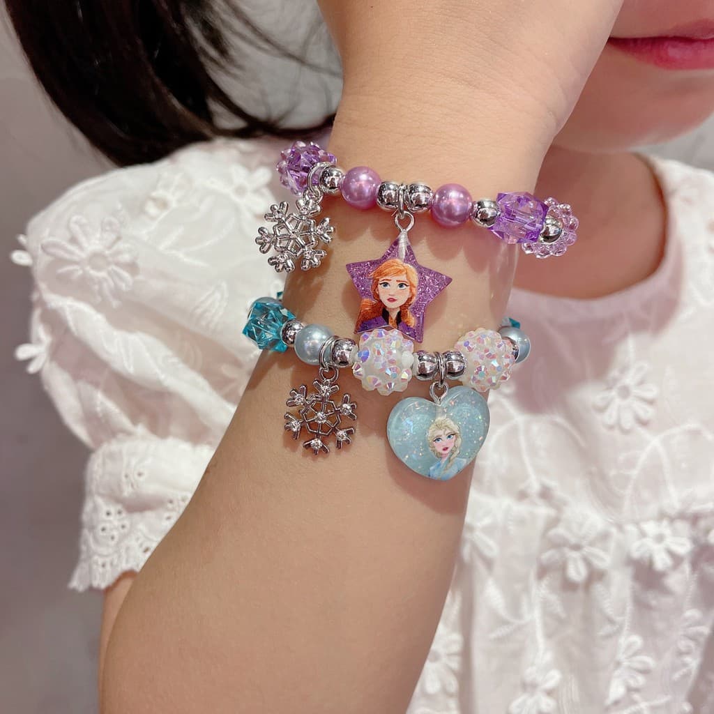 Conjunto Congelado/Elsa Bracelete , Jóias E Caixa De Presente , Menina , De Aniversário Da Filha .