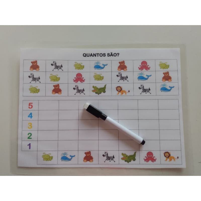 Jogo pedagógico quantos são?  Material Pedagógico