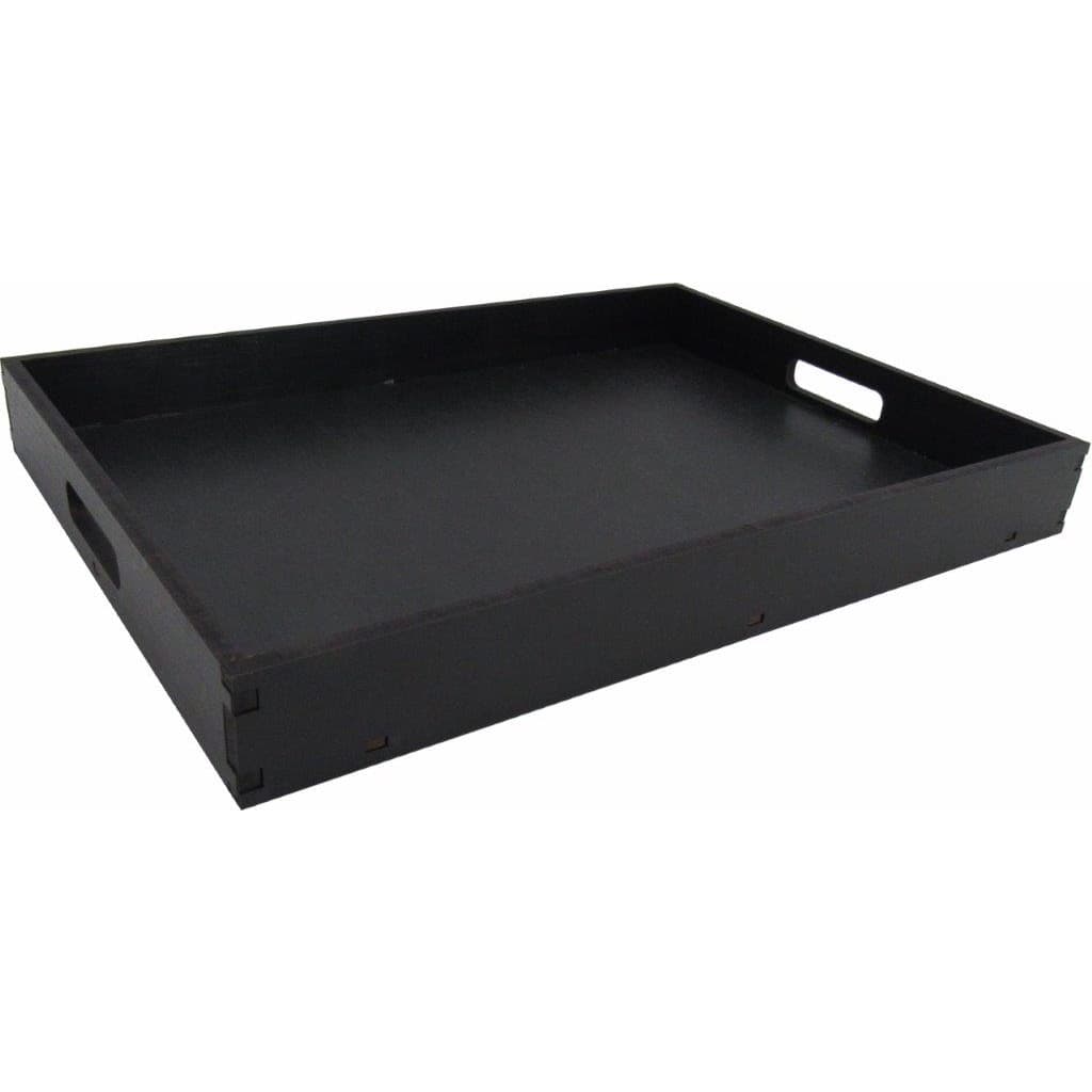 Bandeja Lisa Pintura Amadeirada Preta Mdf