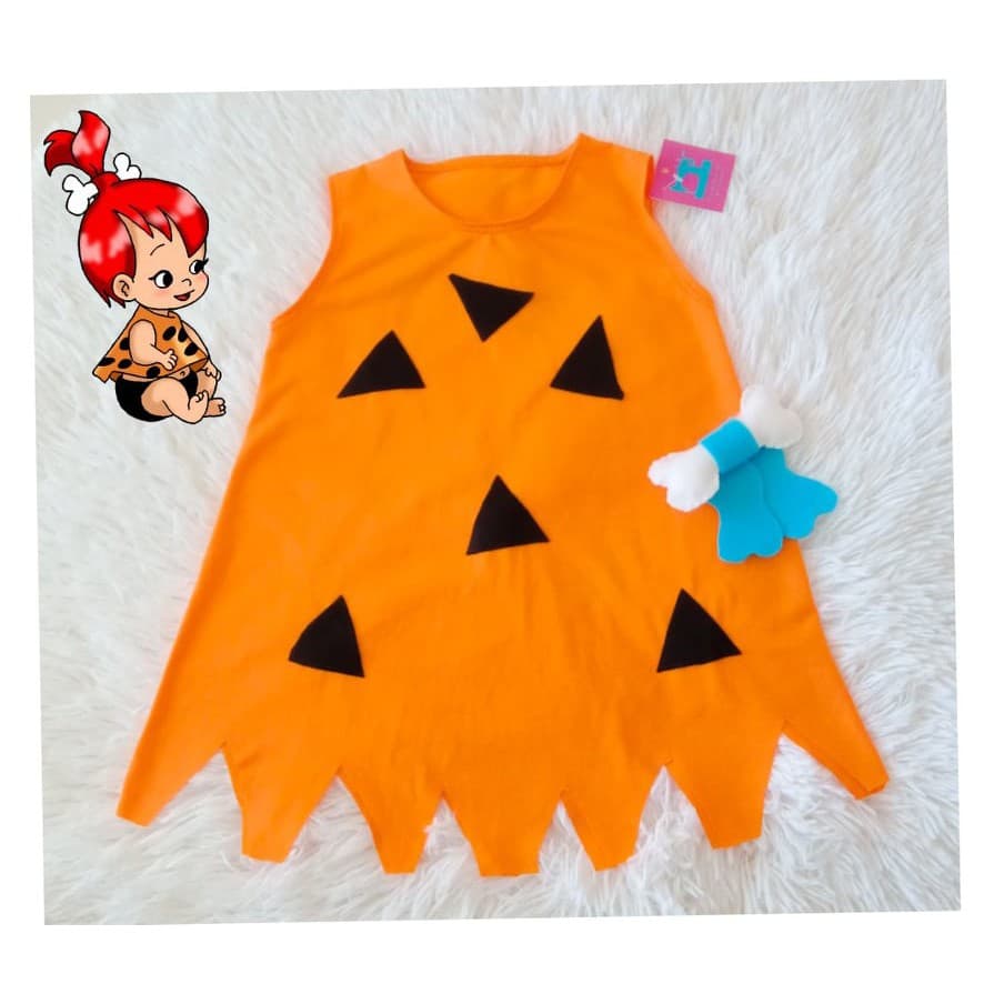 Fantasia Pedrita (Vestido Laranja) Infantil/Bebê