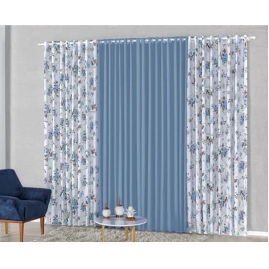 Cortina Para Varão 3,00 Largura x 2,80 Altura Estampada