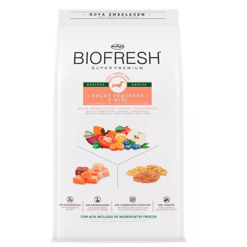 Ração Biofresh Super Premium Cães Adulto Raça Pequenas e Mini 1kg