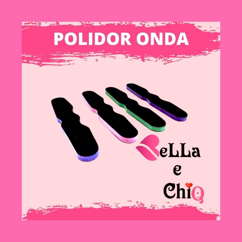 4 pacotes c/6 lixa de unha polidor onda