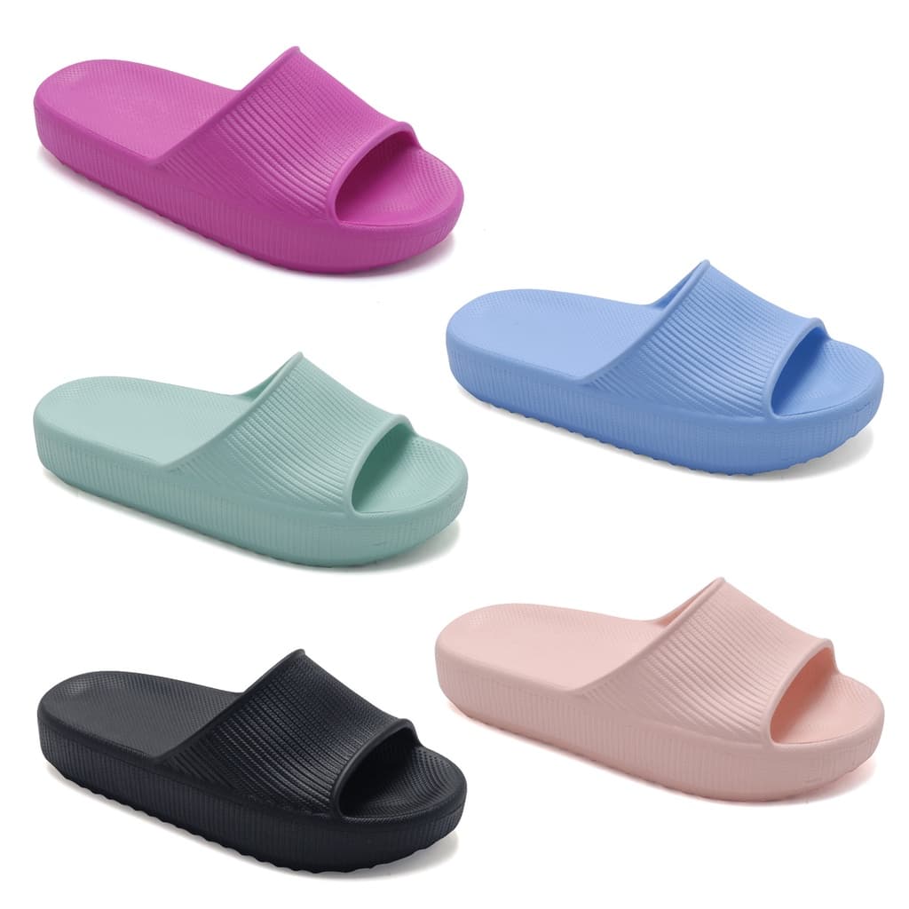 Chinelo Feminino Flip Flop Colorido Chinelo Nuvem Slid Confortável e Macio 100% EVA Blank