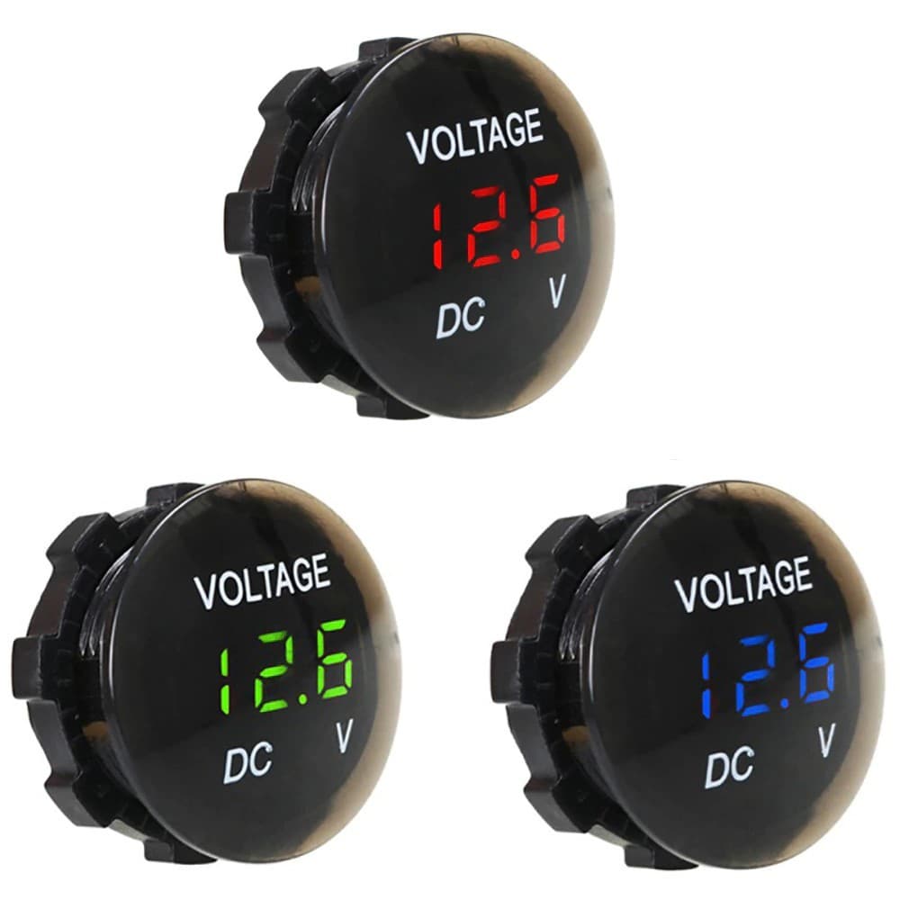 Mini Voltímetro Digital 12V para Som Automotivo Instalação no Painel