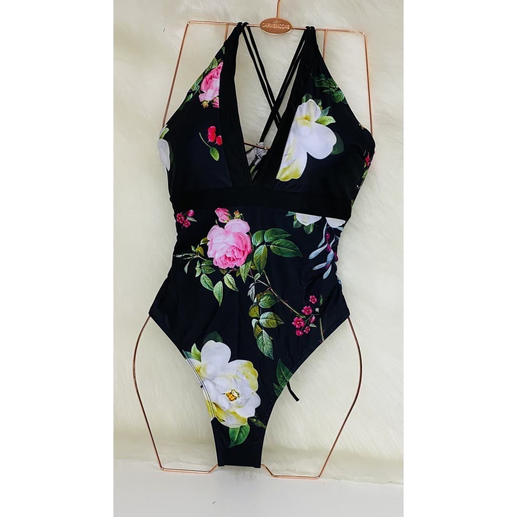 Maiô Plus Size Estampado Florido
