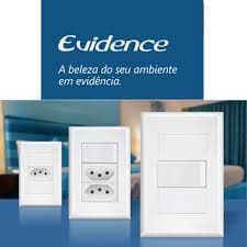 Kit  COM 10 TOMADAS 10A  SIMPLES FAME EVIDENCE.