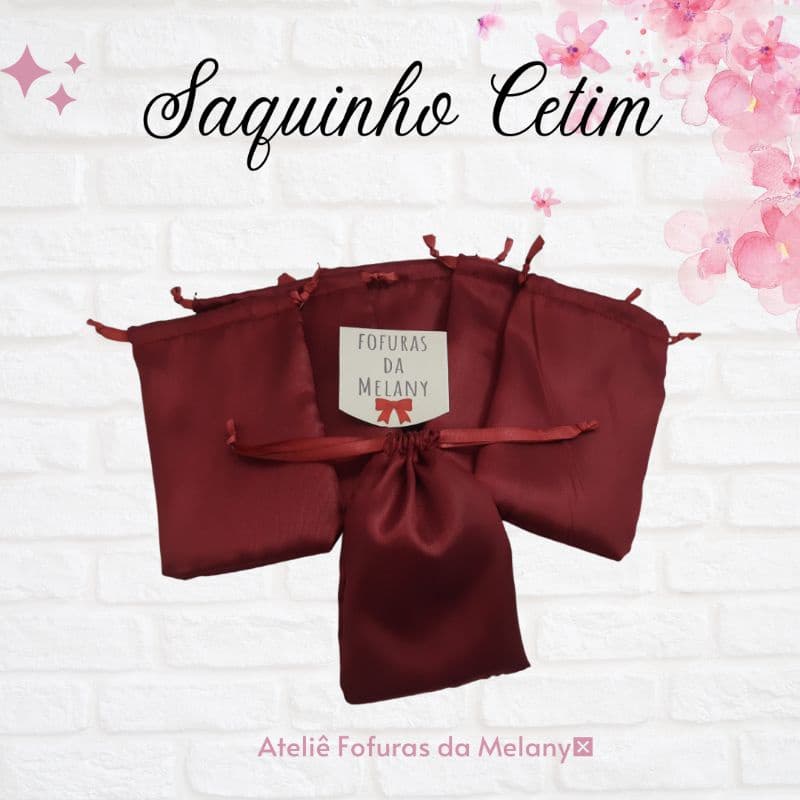 Kit 40 Saquinho de Cetim para Embalagem