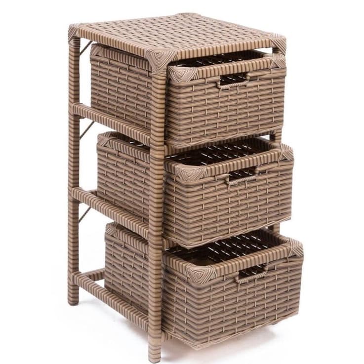 Gaveteiro Organizador 3 Gavetas 30x30x57 Fibra Sintética