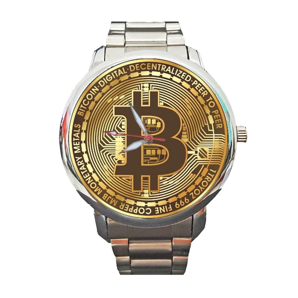 Relógio Personalizado Bitcoin Criptomoeda Digital Original Impacto Relógios Top +vendido