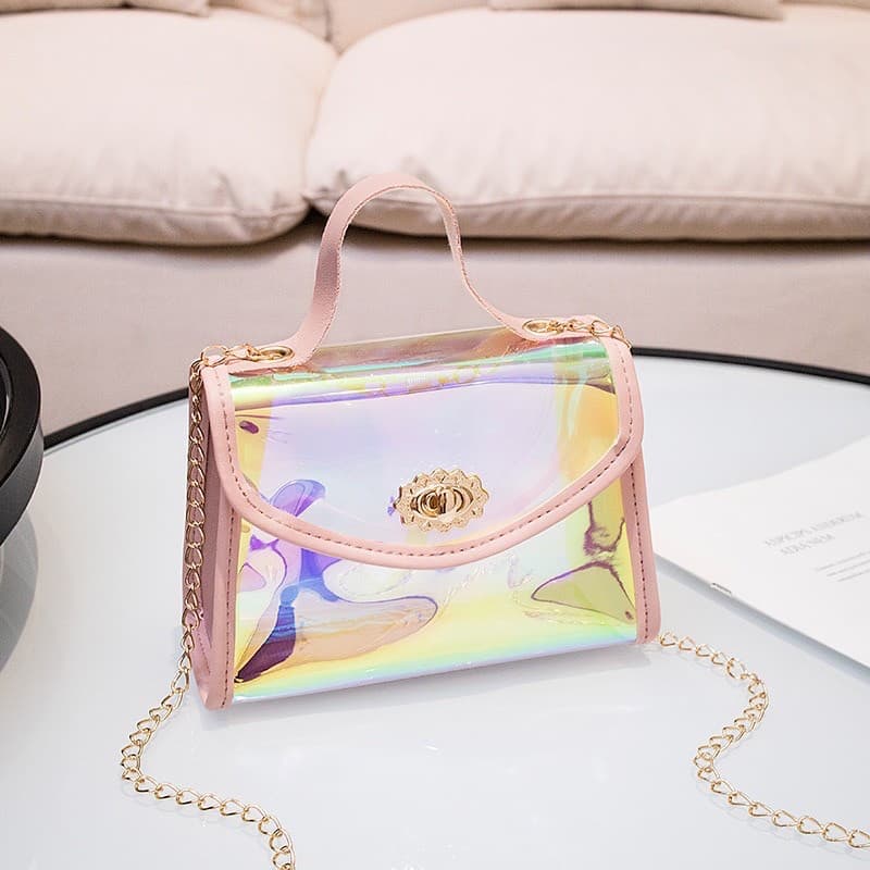 Sacos De Mulheres Novas Senhoras Da Moda Bolsa De Ombro Diagonal Saco Transparente Saco Geléia Pu Saco Pequeno Quadrado