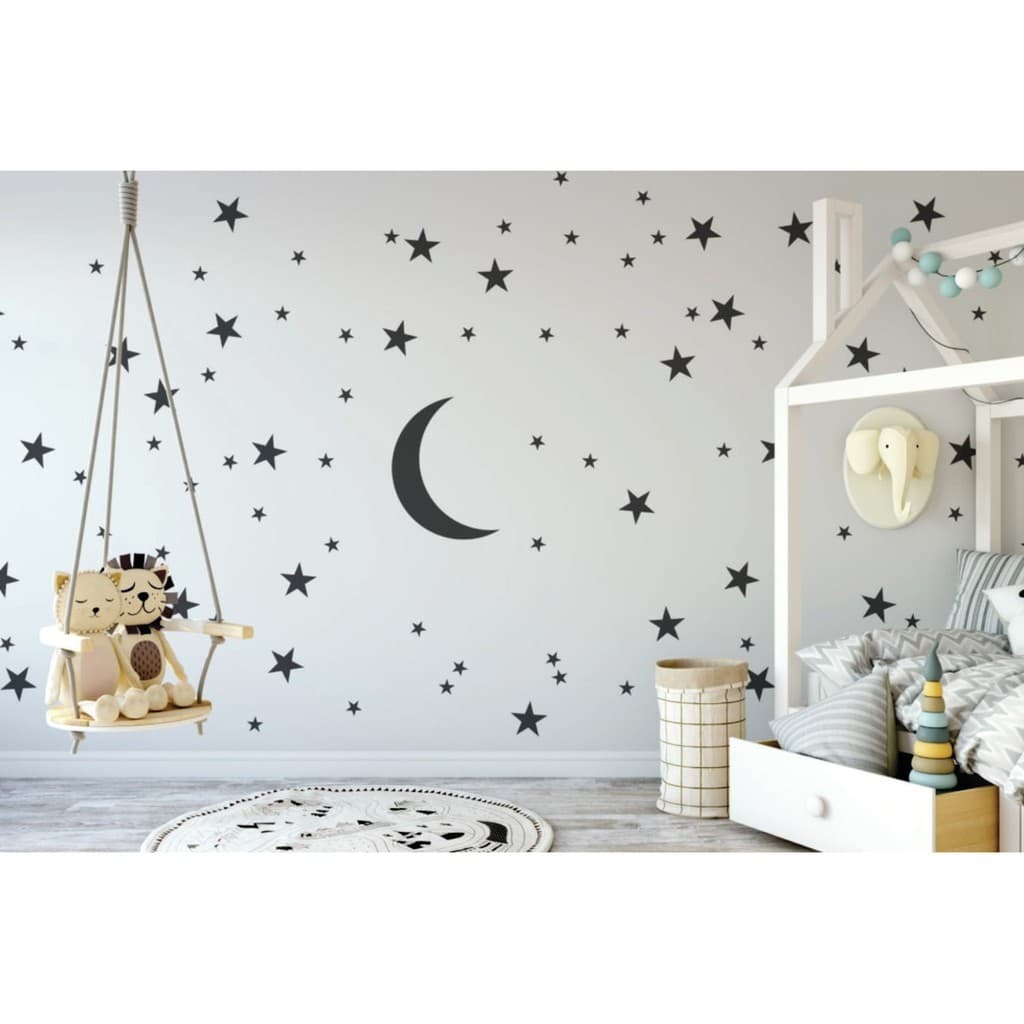 57 Adesivos Vinil Decoração De Parede Céu Estrelado Estrela Estrelinha