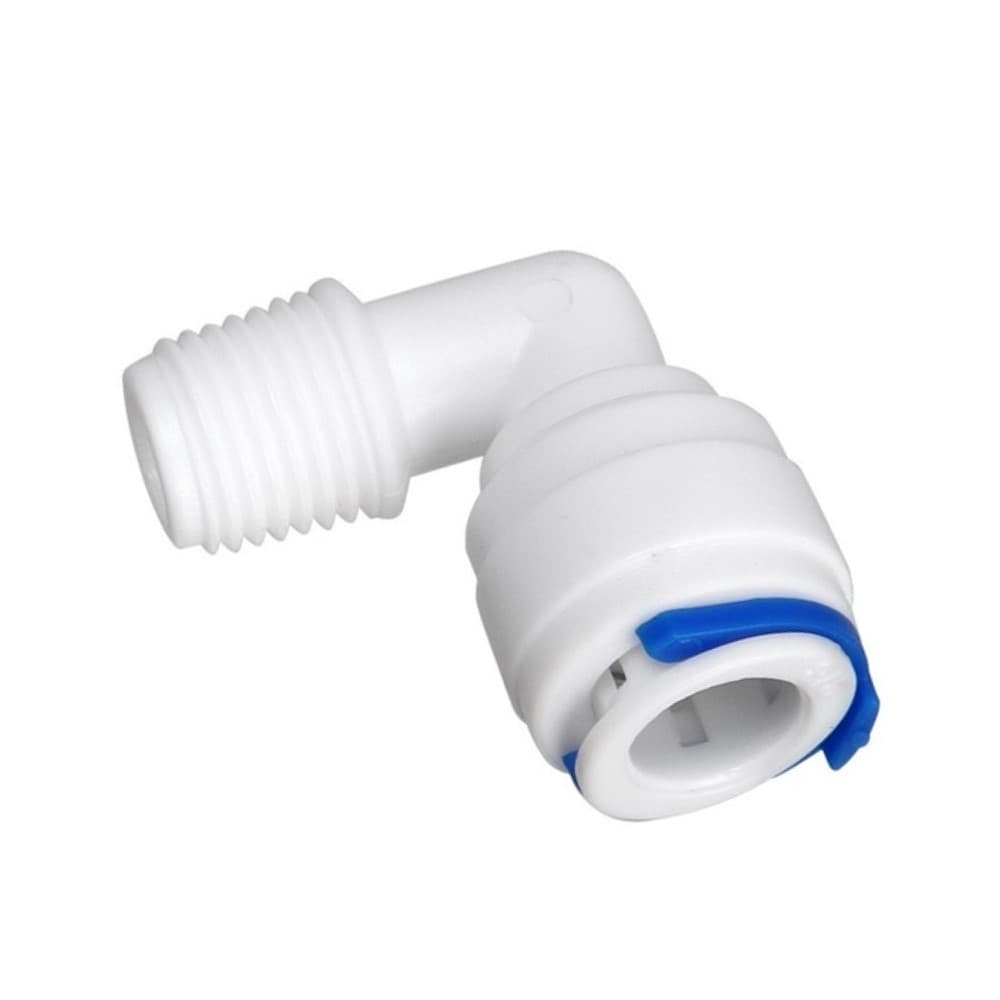 Cotovelo Joelho Conector Engate Rápido L Rosca 1/4 Para Mangueira Tubo 3/8 Soft Everest