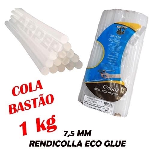 Bastões Cola Quente Rendicolla Eco - Fina - Pacote 1 Kg