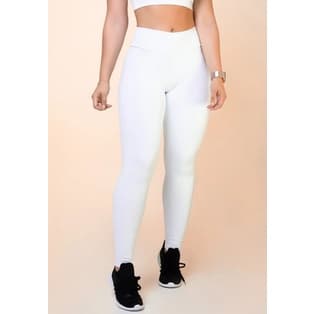 Calça Legging Feminina Branca Grossa Dia A Dia Valor De Atacado Envio Imediato Legue básica  moda feminina