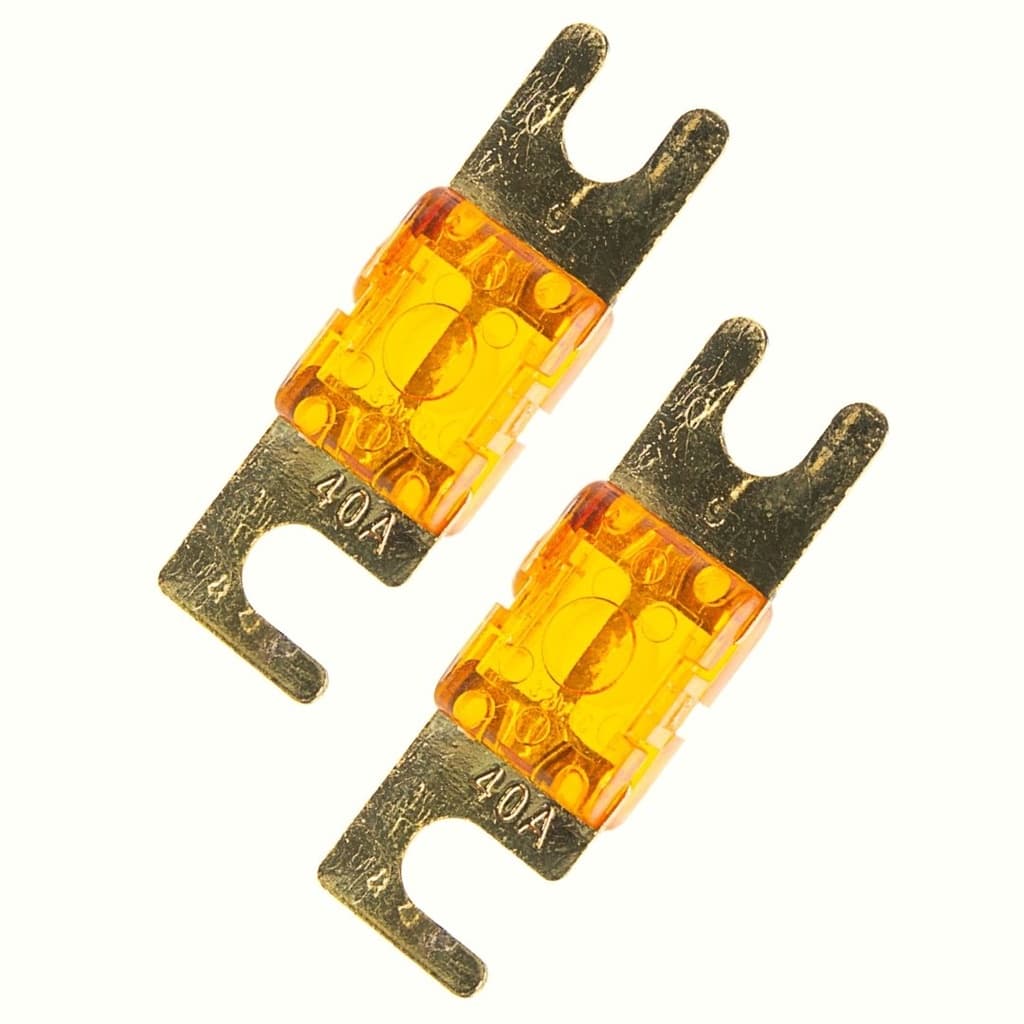 Kit 2 Unidades Fusível Mini Midi Faca Modelo Anl Banhado a Ouro Reforçado Faquinha Pequeno Solar