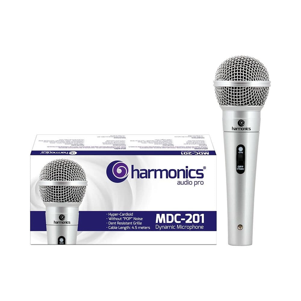 Microfone Dinâmico Harmonics MDC201 C/ Cabo 4,57 mts AC2477