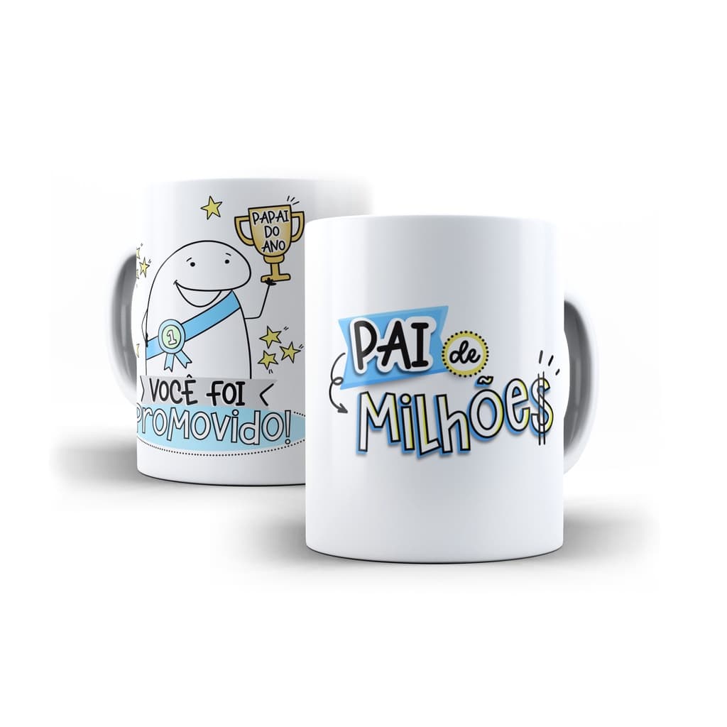Caneca Personalizada Flork Promovido a Papai do Ano
