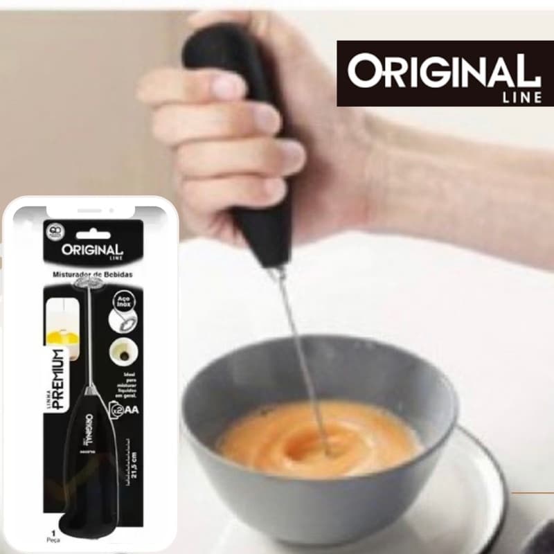 Mini Mixer Mix  Misturador de Bebidas e Batedor de Ovos Portátil Mini Mixer REF SL0396 ORIGINAL