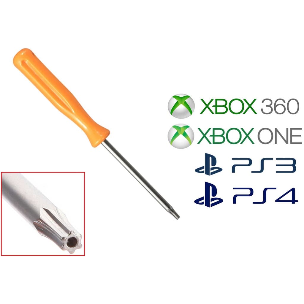 Chave Torx T8 com furo abre consoles PS3 e PS4 e controles de Xbox 360, Xbox One e XBOX Series