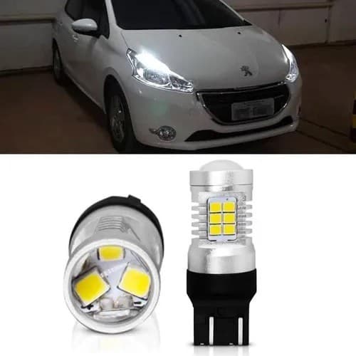 Kit Luz Diurna Led T20 Drl Peugeot 208 Farolete 2 Polos