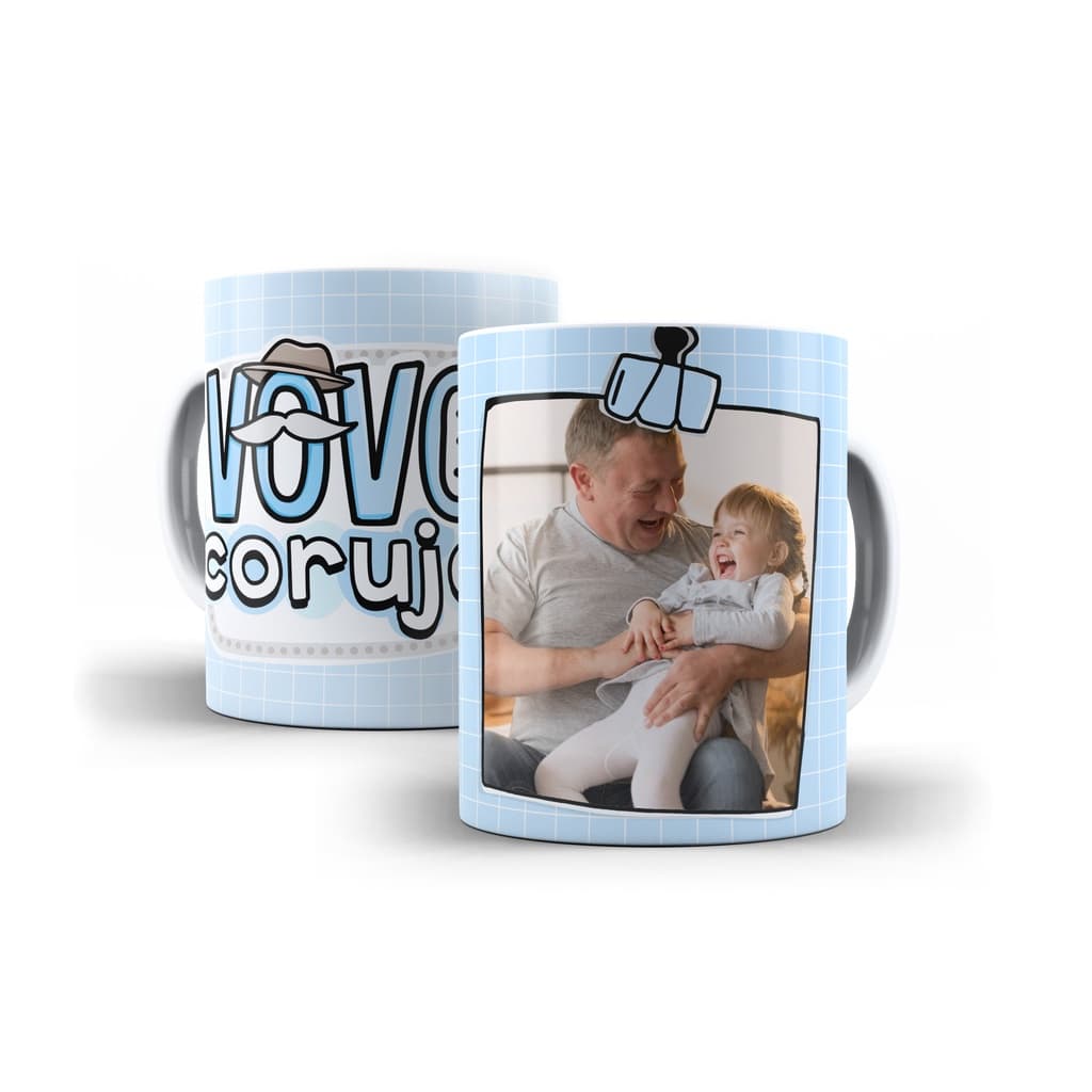 Caneca Personalizada Vovô Coruja com Foto