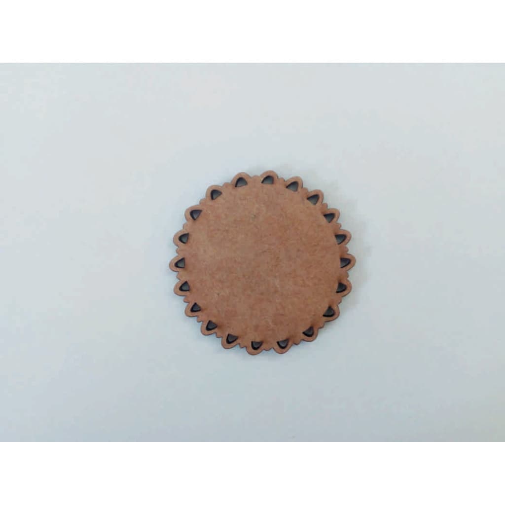 Placa Arabesco Corte a Laser MDF Cru 6X6cm