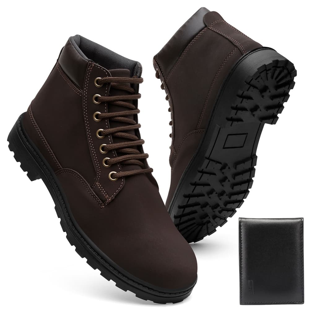 Coturno Casual Basic Homem Moderno Promoção Lançamento Outono Primavera Brinde Carteira