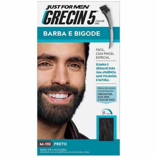 Grecin 5 Coloração Gel para Barba, Bigode e Costeletas  - Cor Preto