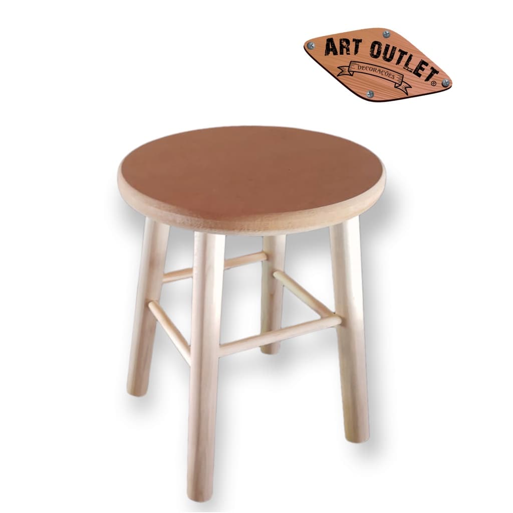 Banco Banquinho Madeira Mdf 26 cm Banqueta Reforçado