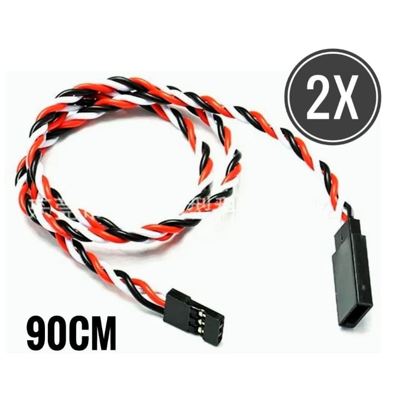 Extensão De Servo 90cm 2x Peças Macho X Fêmea 26awg Rc