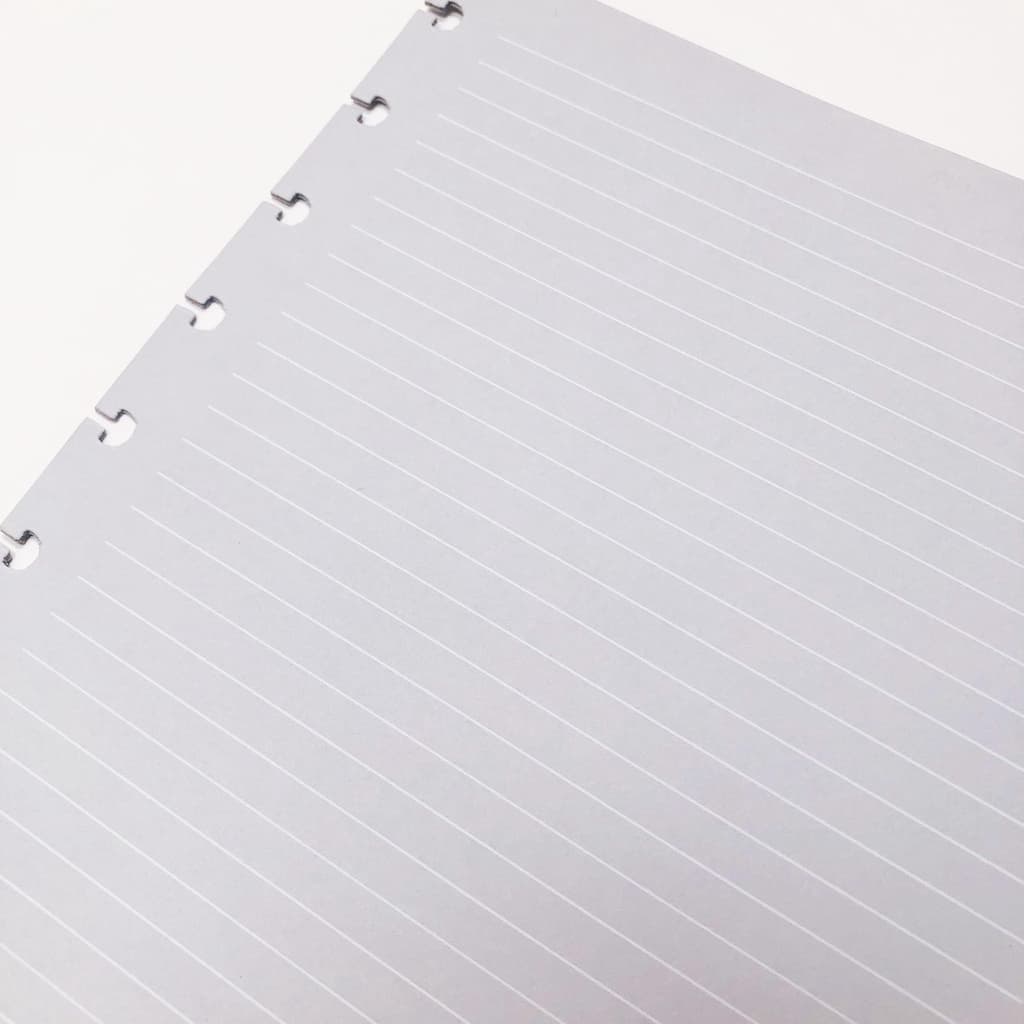 Refil White lines pautado 90g - Cinza com Linhas Brancas