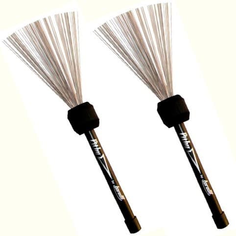 Baqueta Vassourinha Pithy  Fios De Aço Cajon 2 Pçs TV 062 Torelli