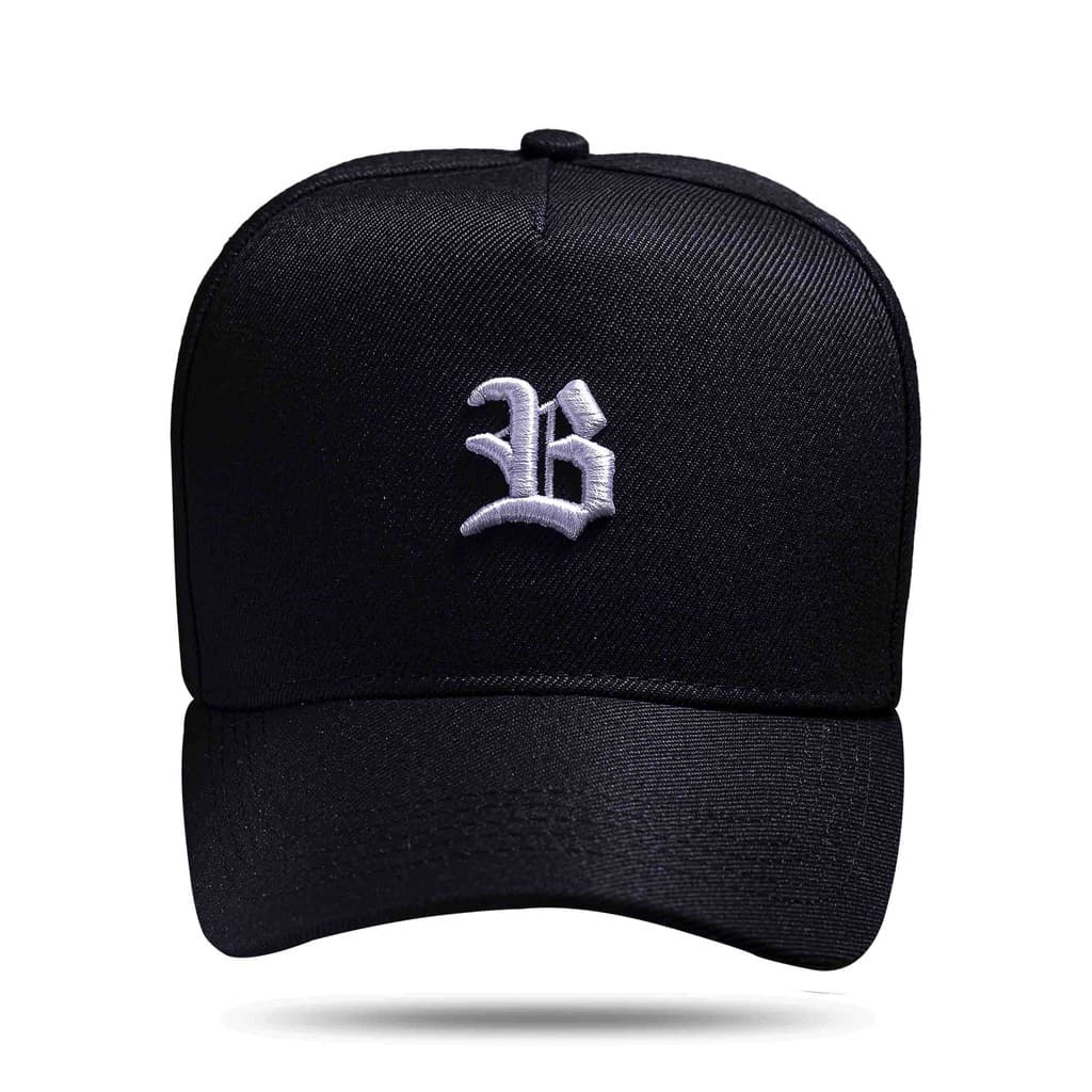 Boné Snapback Basic Preto Logo Branco