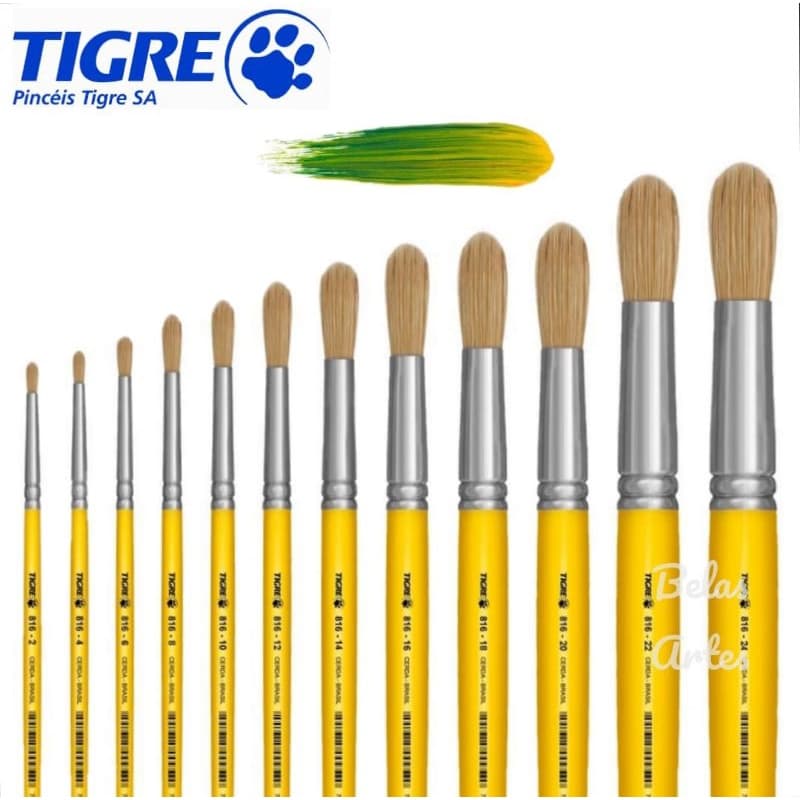 Pincel Redondo 816  Pituá Cerda Natural  - Tigre