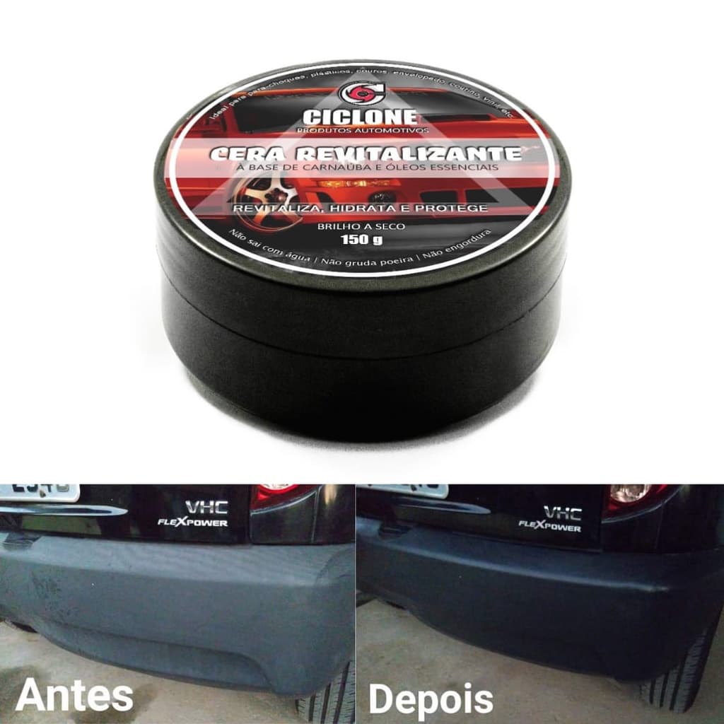 Cera automotiva para renovar plásticos,couro,vinil,envolventes acompanha aplicador envio omediato