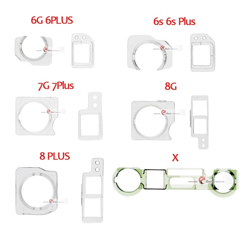 Kit de suporte de plástico de 2 conjuntos de sensor de câmera frontal para iPhone X 8 7 6 6S Plus 5S 5 Conjunto de supor