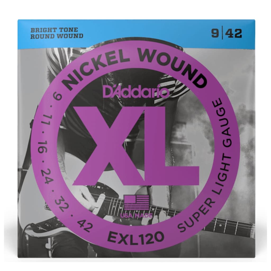 Encordoamento P/ Guitarra D'Addario EXL120-B - 0.09-0.42