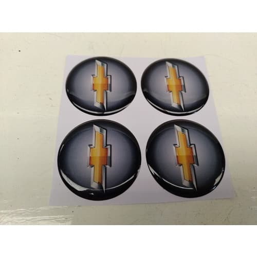 Emblema Adesivo Resinado Para Calota Gm Chevrolet 51mm Jogo