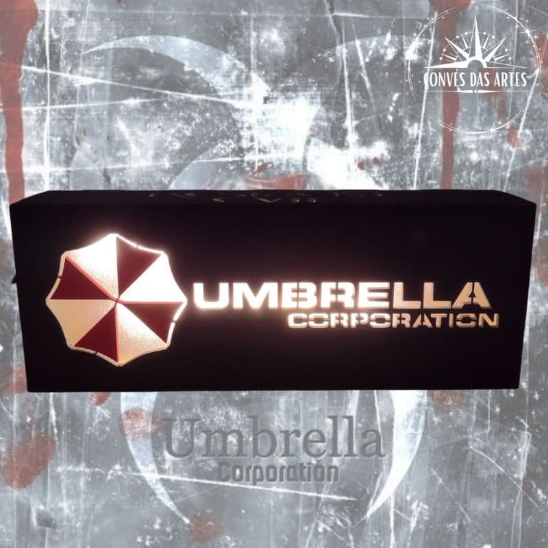 Luminária Gamer Umbrella/Resident Evil/Setup Gamer/Led/Iluminação/Decoração