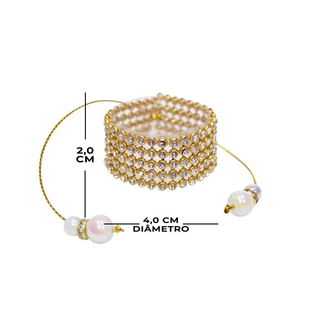 3 Enfeite Cinta com Pérolas – Acabamento Sofisticado para Aromatizadores, Sabonetes e Decoração