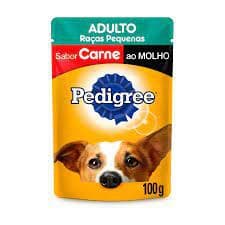 Pedigree Sachê Adulto Raças Pequenas cachorro Sabor Carne ao Molho para cães