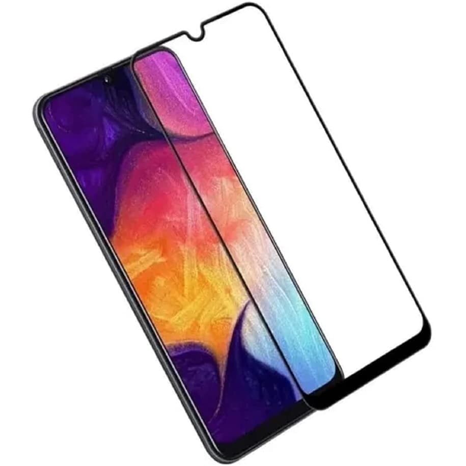 Película de Vidro 3D para Samsung Galaxy A30 2019, Película de Vidro Protetora de Tela para Celular, Preto
