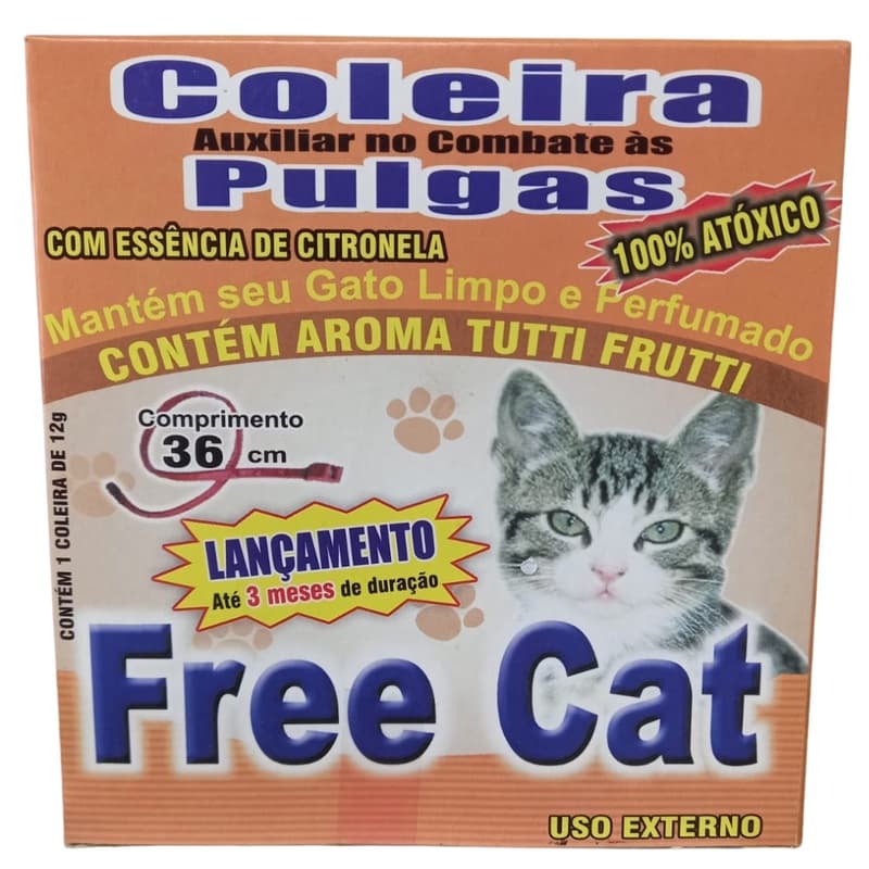 Coleira Antipulgas para Gatos Free Cat 36cm