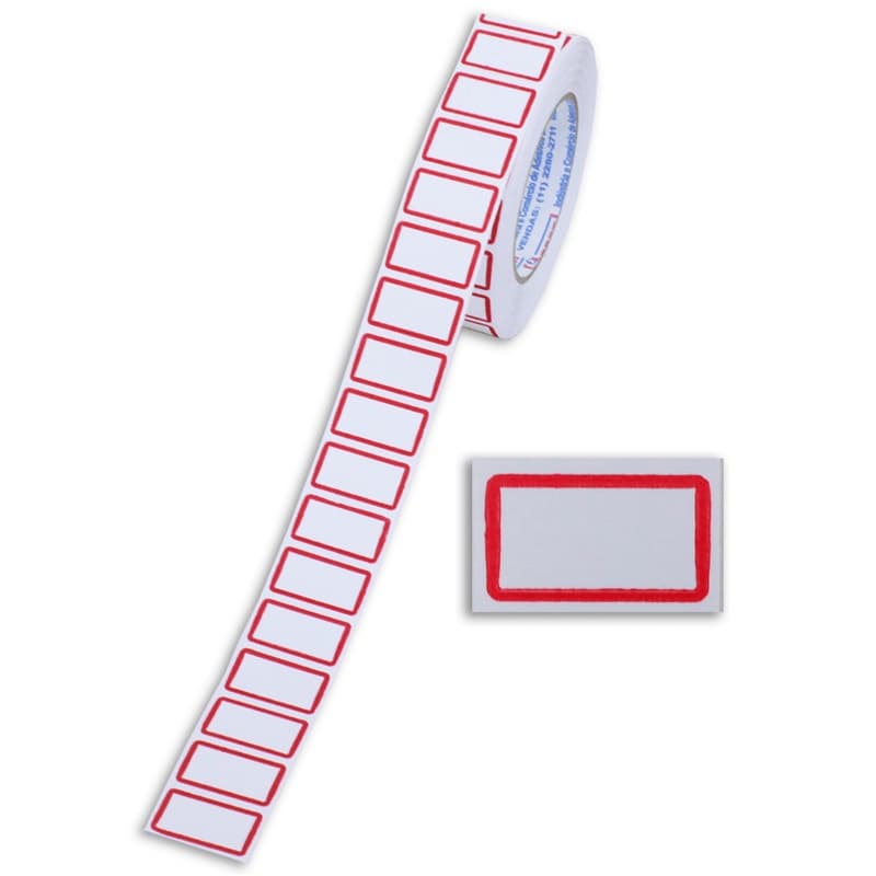Rolo de Etiquetas F02 Tarjada 25x15mm com 1330 etiquetas Etiqueta Adesiva Ótima Qualidade